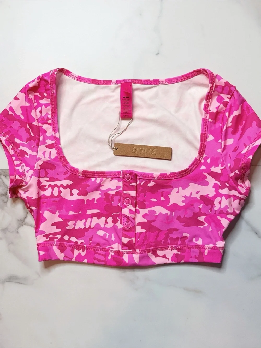 NWT Skims Signature Swim Super Cropped T-Shirt